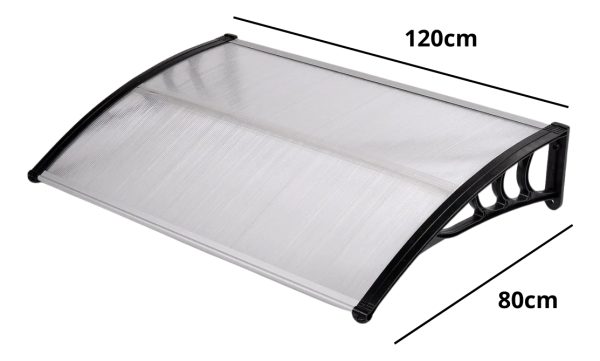 Alero De Policarbonato De 120 X 80 Para Puertas Exteriores