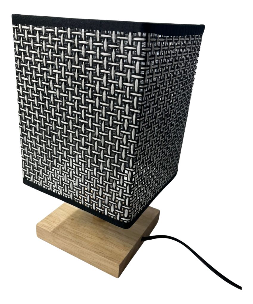 Lampara Portátil Mesa De Luz Estilo Japonesa Base Madera