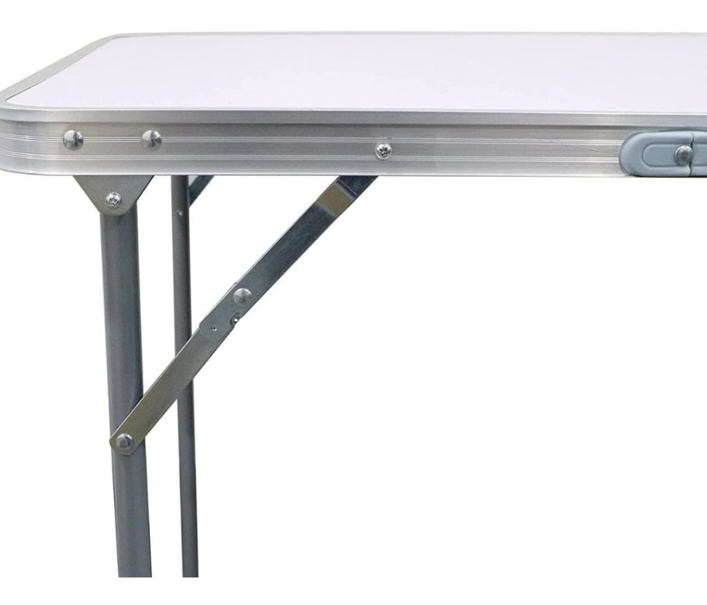 Mesa Jardín Exterior Plegable Aluminio Tipo Valija 70 X 60