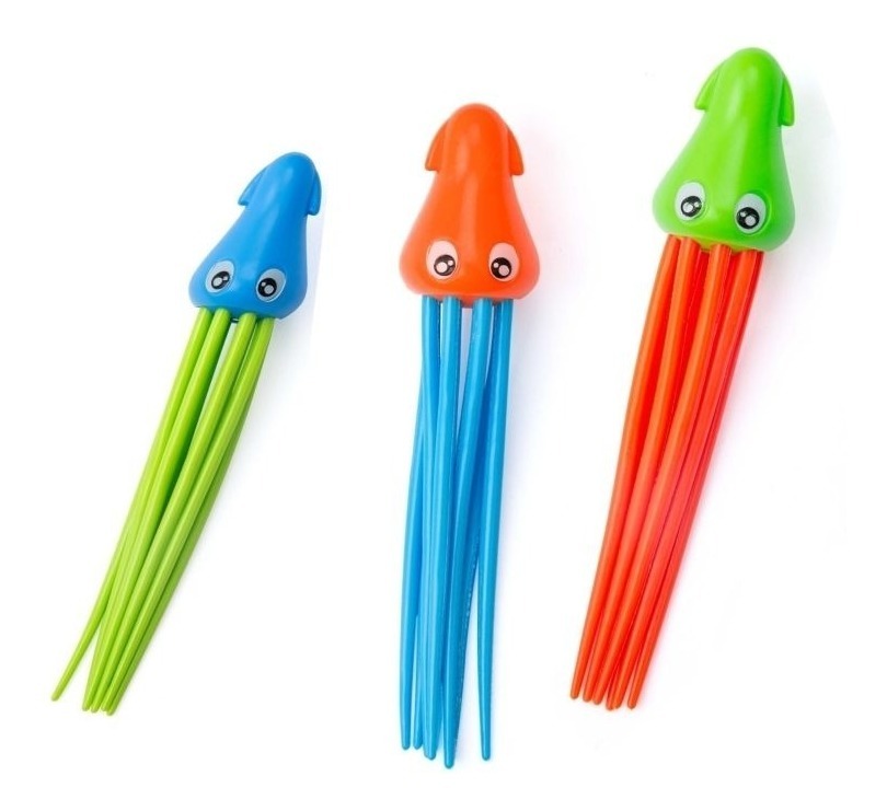 Juego Piscina Palos De Buceo Diseño Calamares Pack X 3: imagen 2