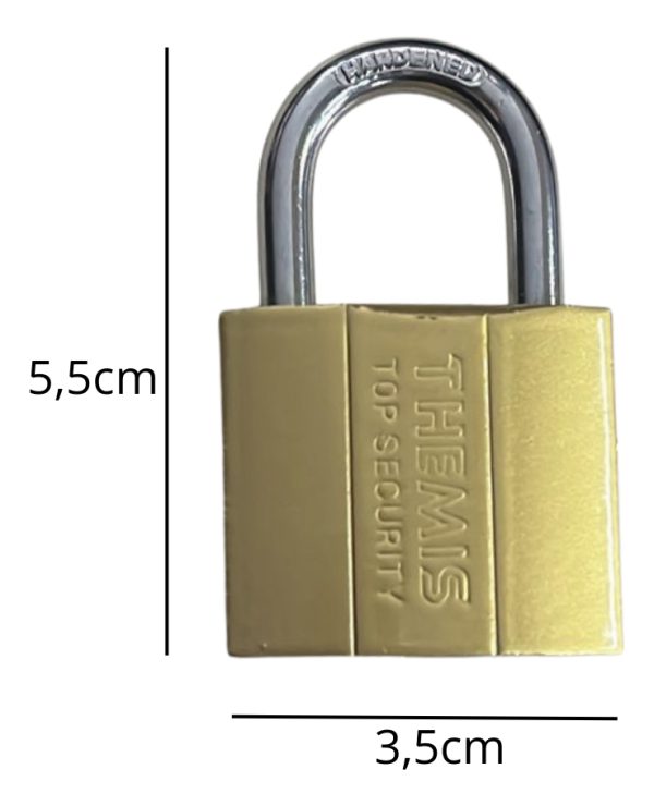 Candado De Bronce Industrial 32mm 3 Llaves