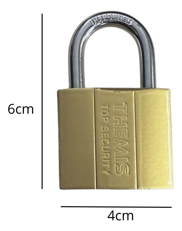 Candado De Bronce Industrial 38mm 3 Llaves