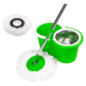 Balde Mopa Trapeador 360° Centrifugado + Mopas De Regalo
