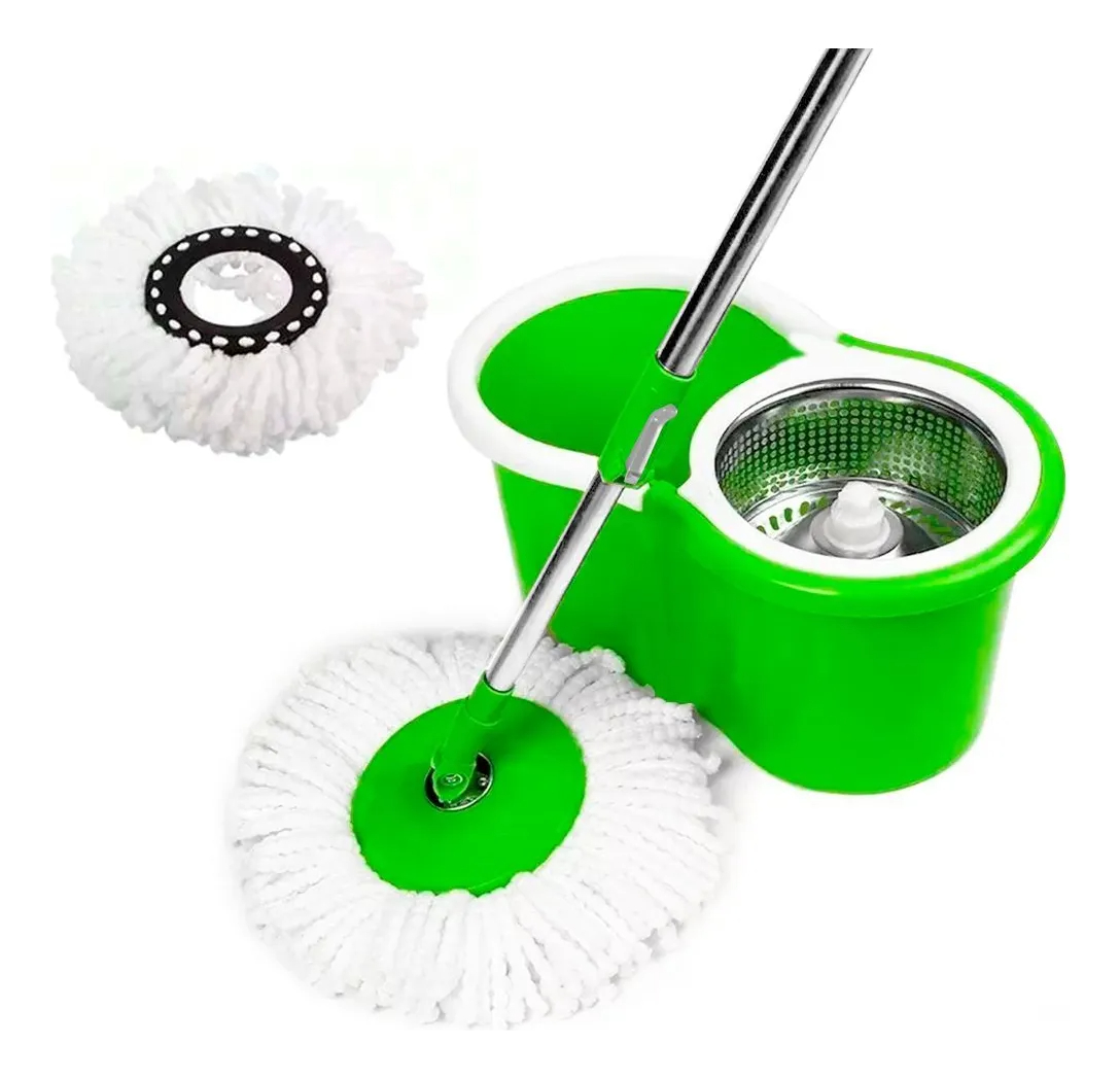 Balde Mopa Trapeador 360° Centrifugado + Mopas De Regalo