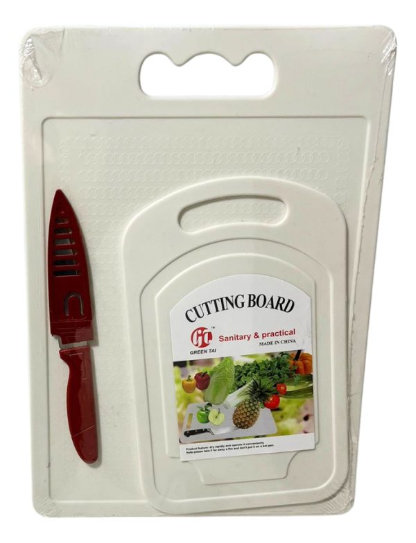 Tabla Para Picar X2 Uni Set Cocina Más Cuchillo