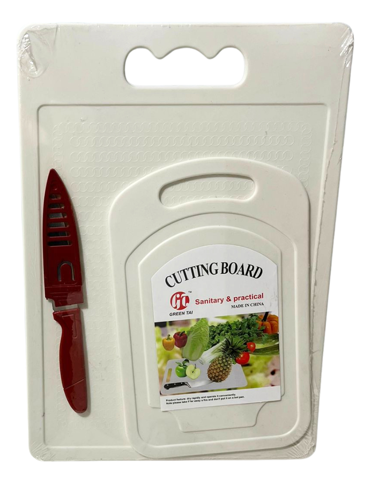 Tabla Para Picar X2 Uni Set Cocina Más Cuchillo: imagen 1