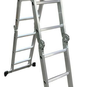 Escalera De Aluminio Plegable 3,40mts Calidad Plateado: imagen 1
