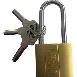 Candado De Bronce Largo 32mm Más 3 Llaves: imagen 1