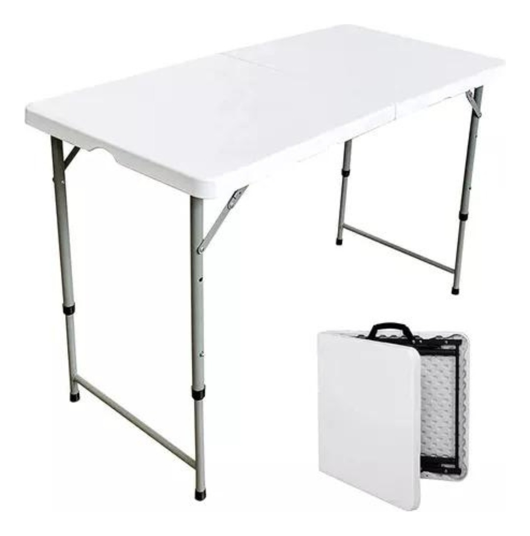 Mesa Plegable 1.20m Jardín Exterior Interior Tipo Valija