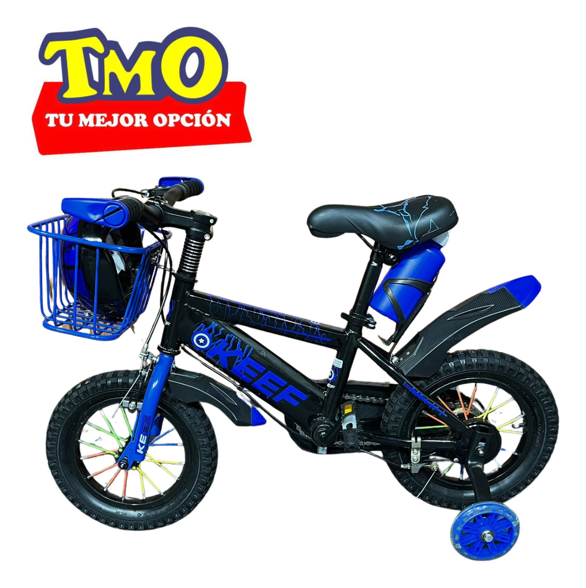 Bicicleta Infantil Rodado 12 Rueditas Canasto Luces Rueditas - Imagen 9