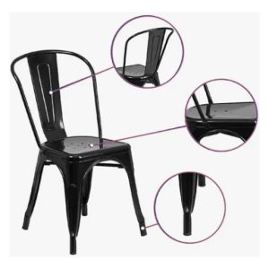 Silla Tolix Pack X4 Silla Metálica De Comedor Calidad: imagen 2