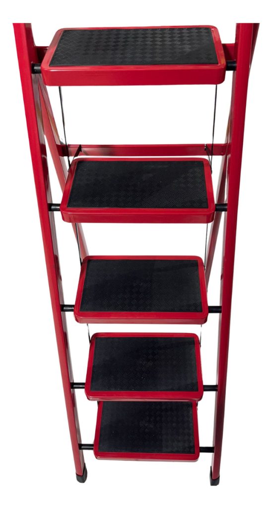 Escalera Plegable 5 Escalones Antideslizante Acero Calidad