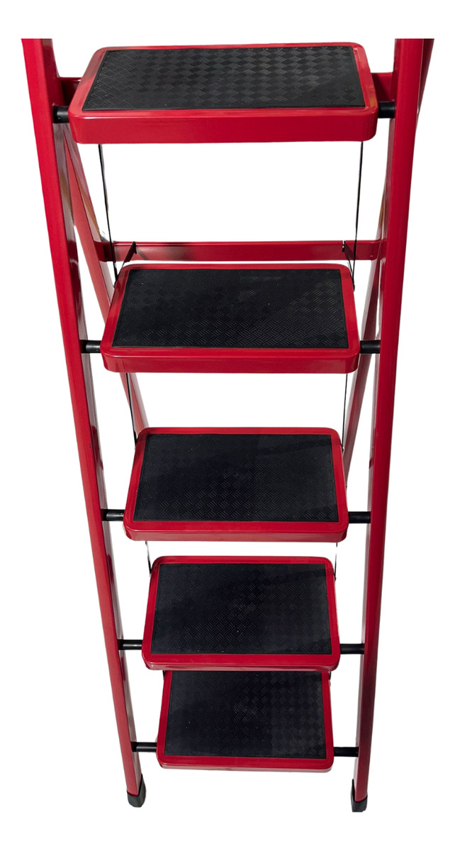 Escalera Plegable 5 Escalones Antideslizante Acero Calidad: imagen 4