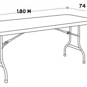 Mesa Plegable 1,80m Tipo Valija Exterior Interior Calidad: imagen 2