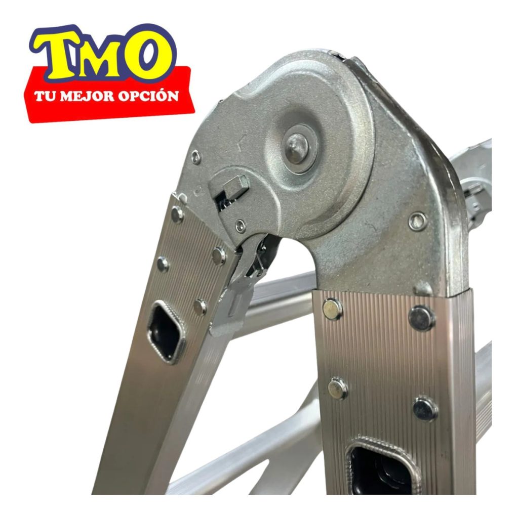 Escalera De Aluminio Plegable 3,40mts Calidad Plateado