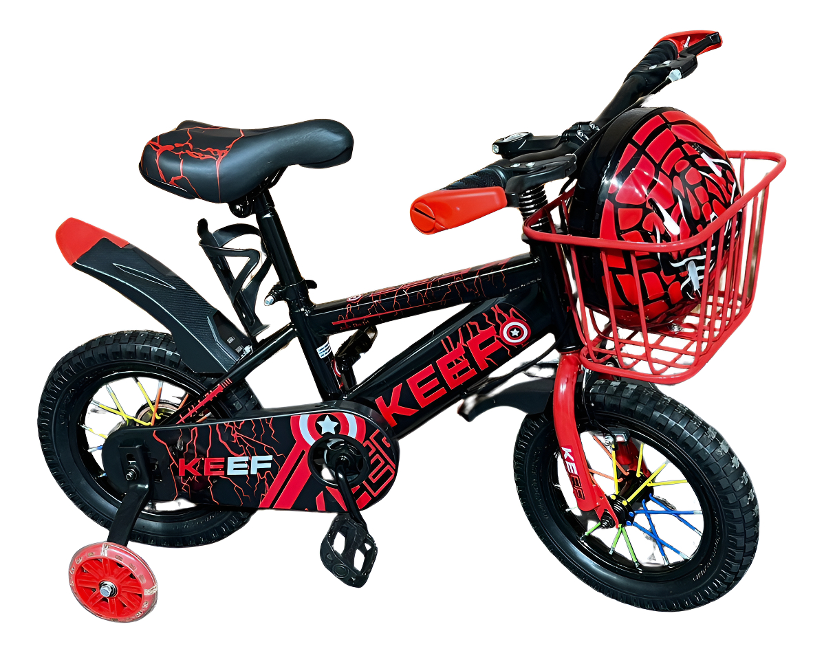 Bicicleta Infantil Rodado 12 Rueditas Canasto Luces Rueditas