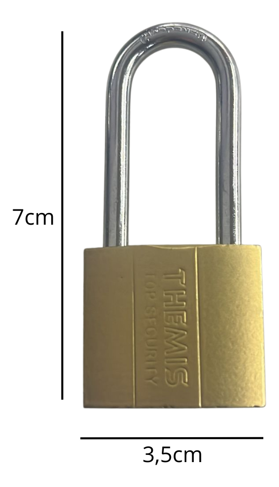 Candado De Bronce Largo 32mm Más 3 Llaves