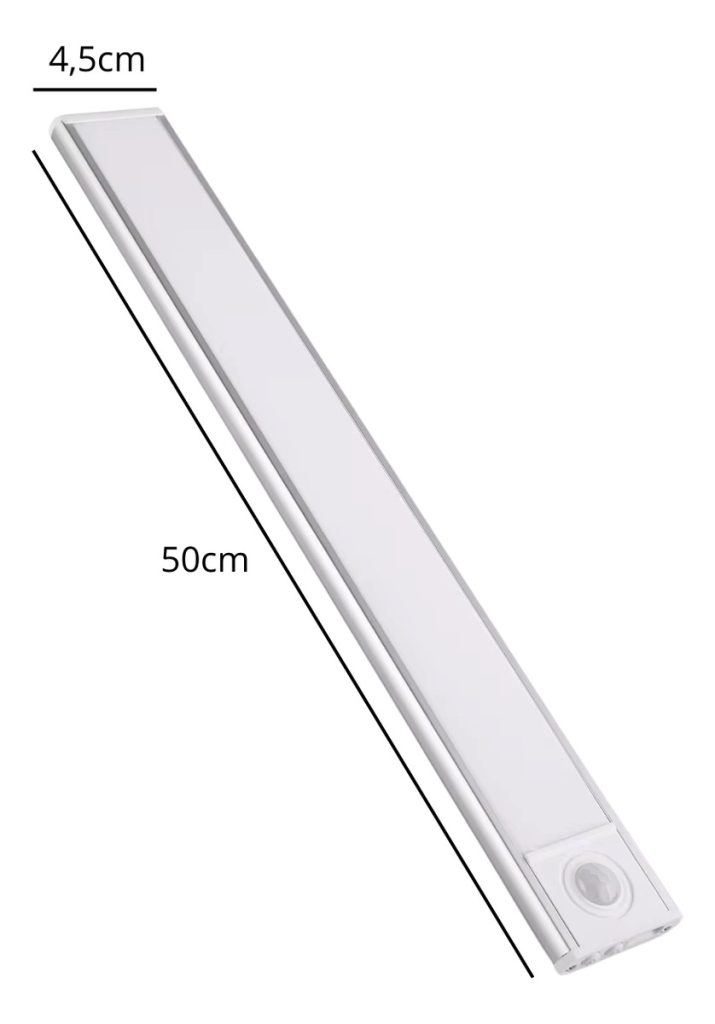 Tubo Luz Led Lampara Fina Recargable Usb 50cm
