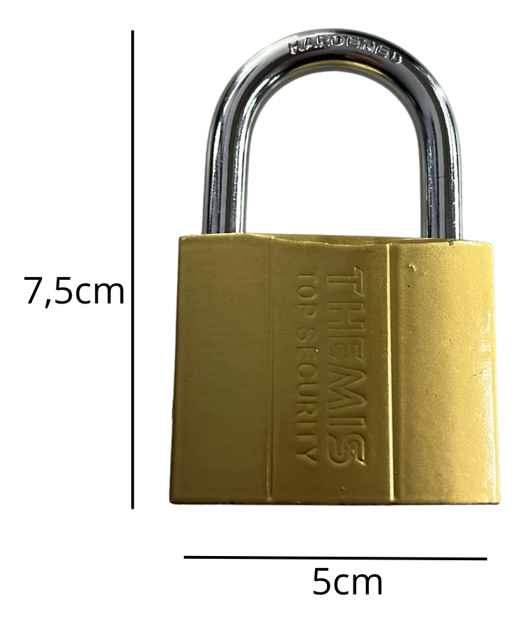 Candado De Bronce Industrial 50mm 3 Llaves