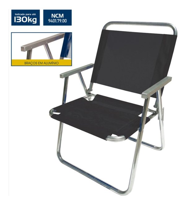 Silla De Playa Tamaño Grande Xl Calidad Aluminio