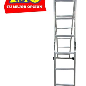 Escalera De Aluminio Plegable 3,40mts Calidad Plateado: imagen 2