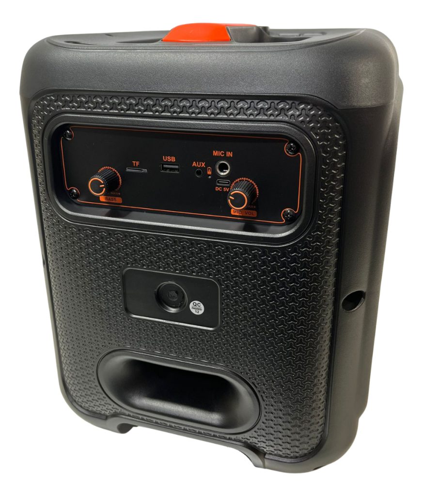 Parlante Portátil Con Bluetooth 8 Pulgadas Más Microfono Negro
