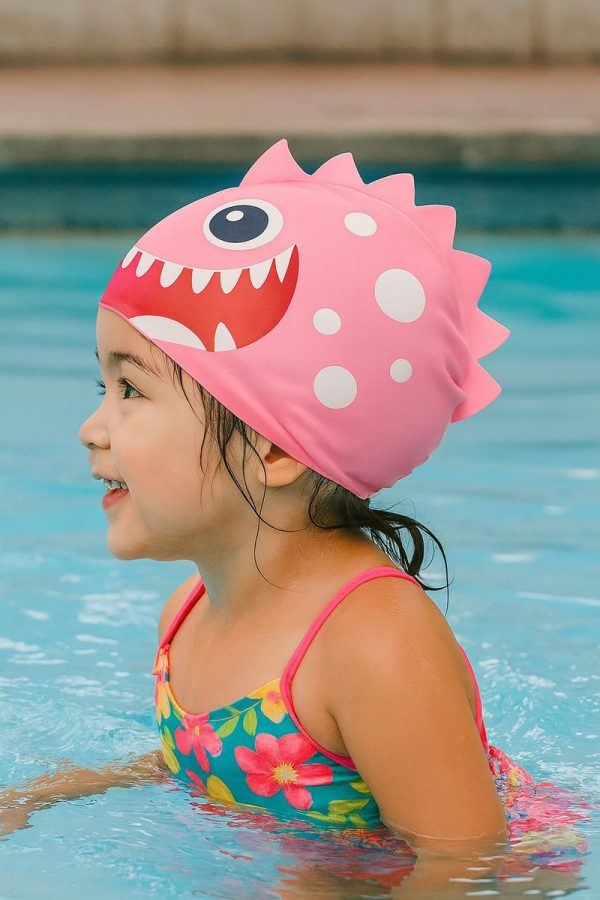 Gorra De Natación Piscina Con Diseño Infantil Silicona