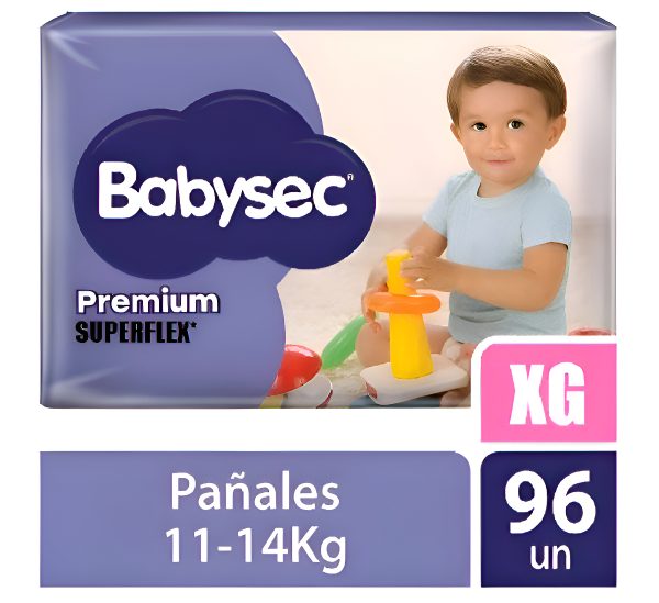 Pañal Babysec Premium Talle Xg 96 Unidades
