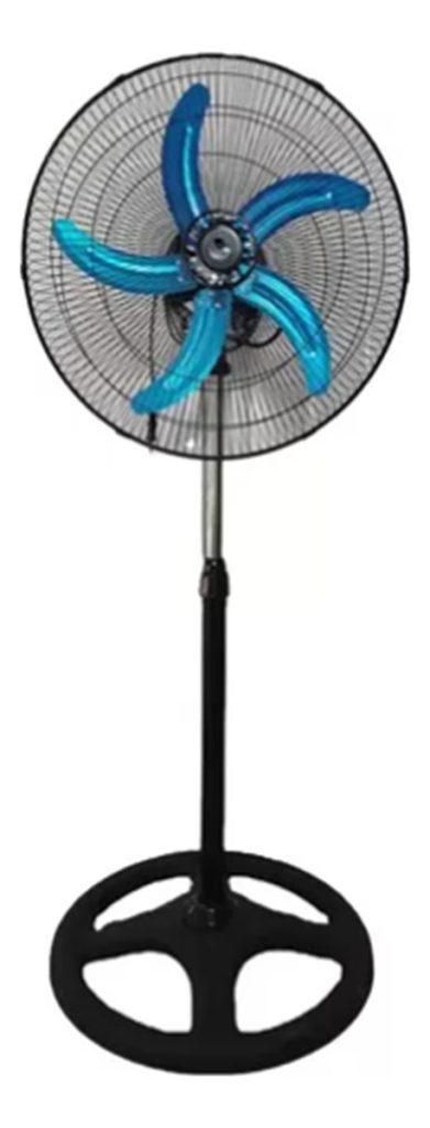 2 Ventiladores De Pie 55w Industrial 3 Velocidades 5 Aspas.