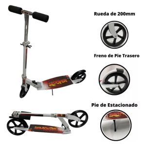 Monopatín Scooter Urbano Plegable Adultos Niños Ruedas 20cm: imagen 10
