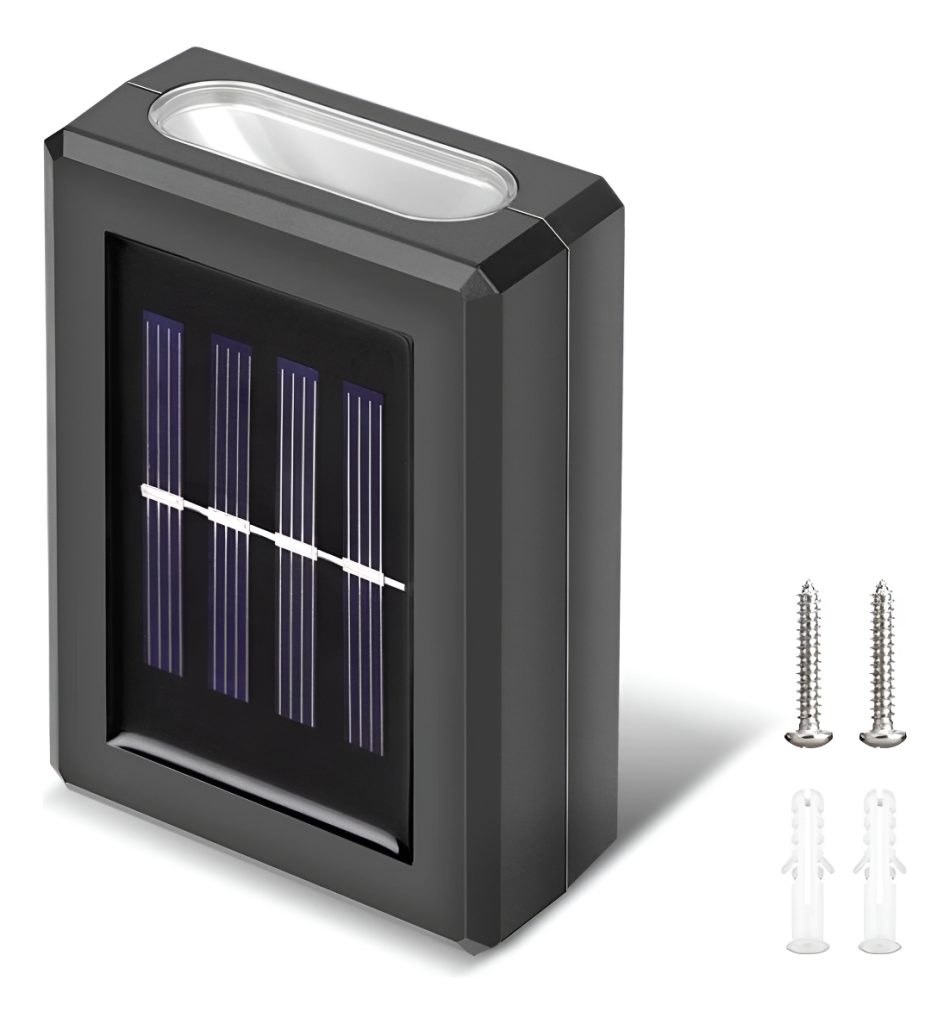 Promo 6 Focos Farol Solar Led Aplique Decoración Fotocélula