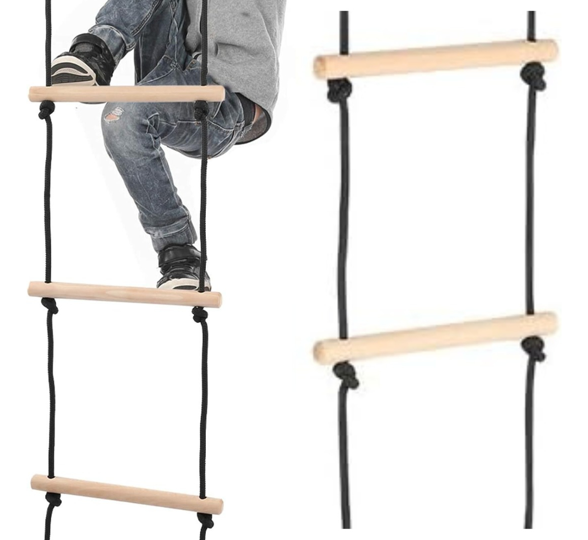 Escalera Niños De Cuerda De Madera Para Arboles Infantil: imagen 1