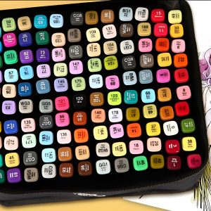 Marcadores Kit De 120 Pcs Rotuladores Doble Punta Calidad