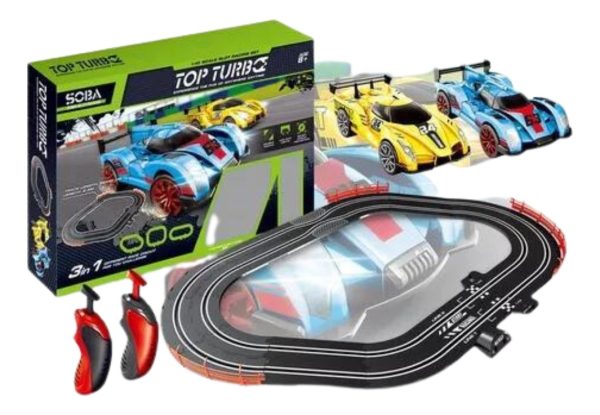 Pista De Autos Doble De Carrera Eléctrica Top Turbo