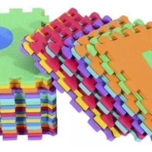 Alfombra Goma Eva Puzzle Alfabeto 26 Piezas 30 X 30 Cm Verde Abecedario