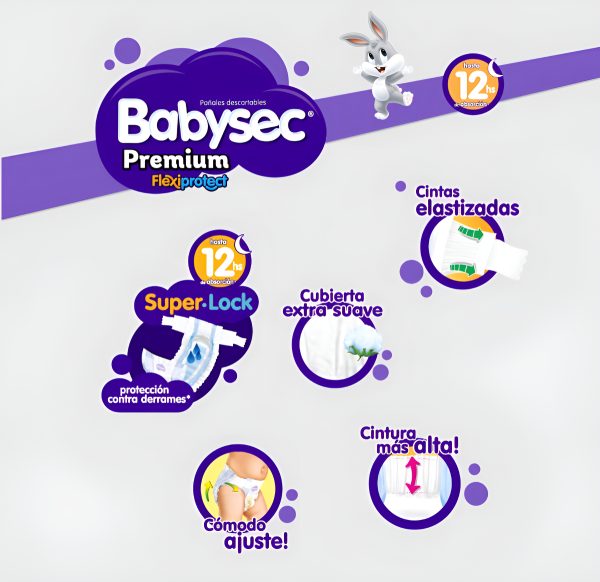 Pañal Babysec Premium Talle Xg 96 Unidades