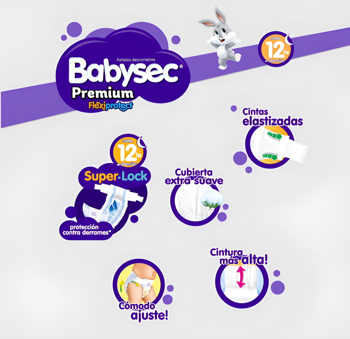 Pañal Babysec Premium Talle Xg 96 Unidades: imagen 2
