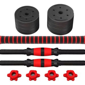 Set 2 Mancuernas + Barra 3 En 1 Total 10kg Disco Pvc Calidad: imagen 2