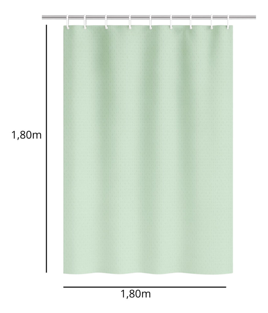 Cortina De Baño Ducha Tela Impermeable 1,80m X 1,80m Calidad