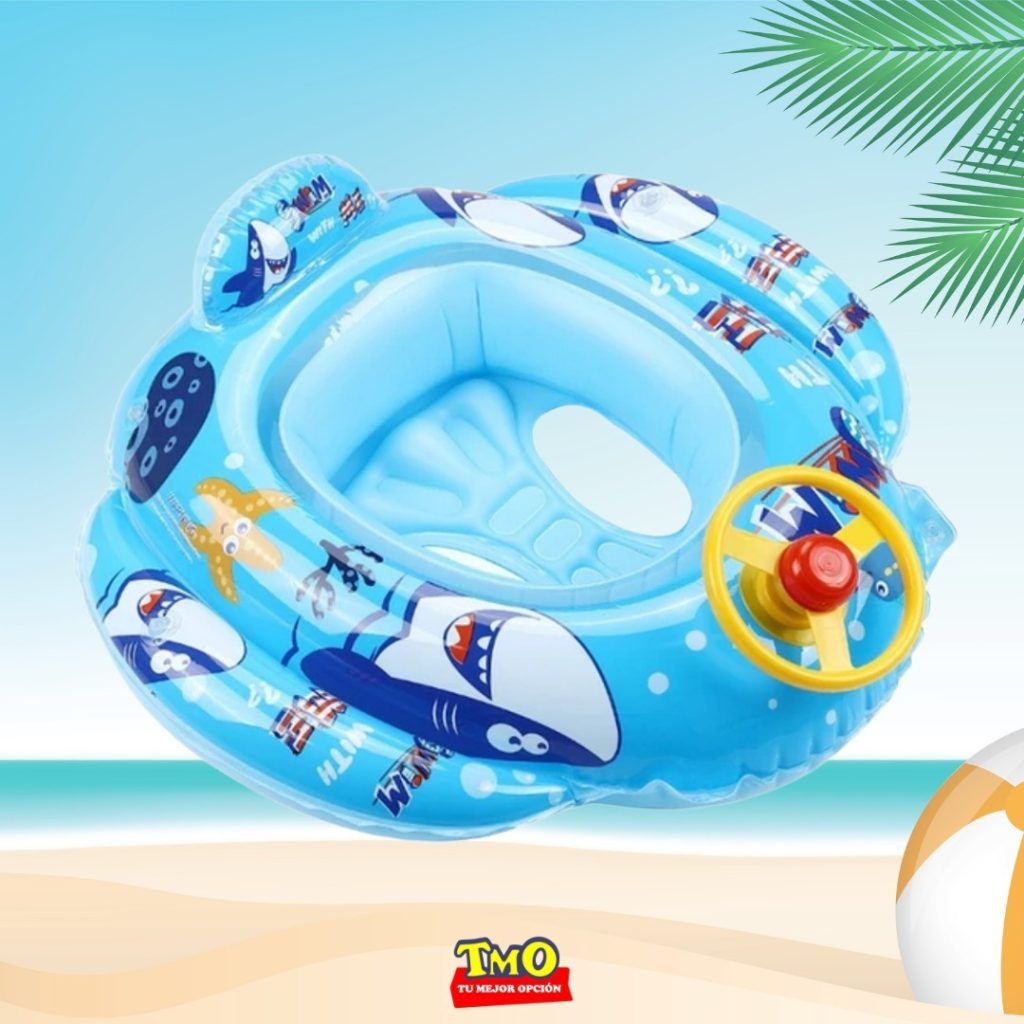 Salvavidas Con Volante Para Niño Inflable Piscina