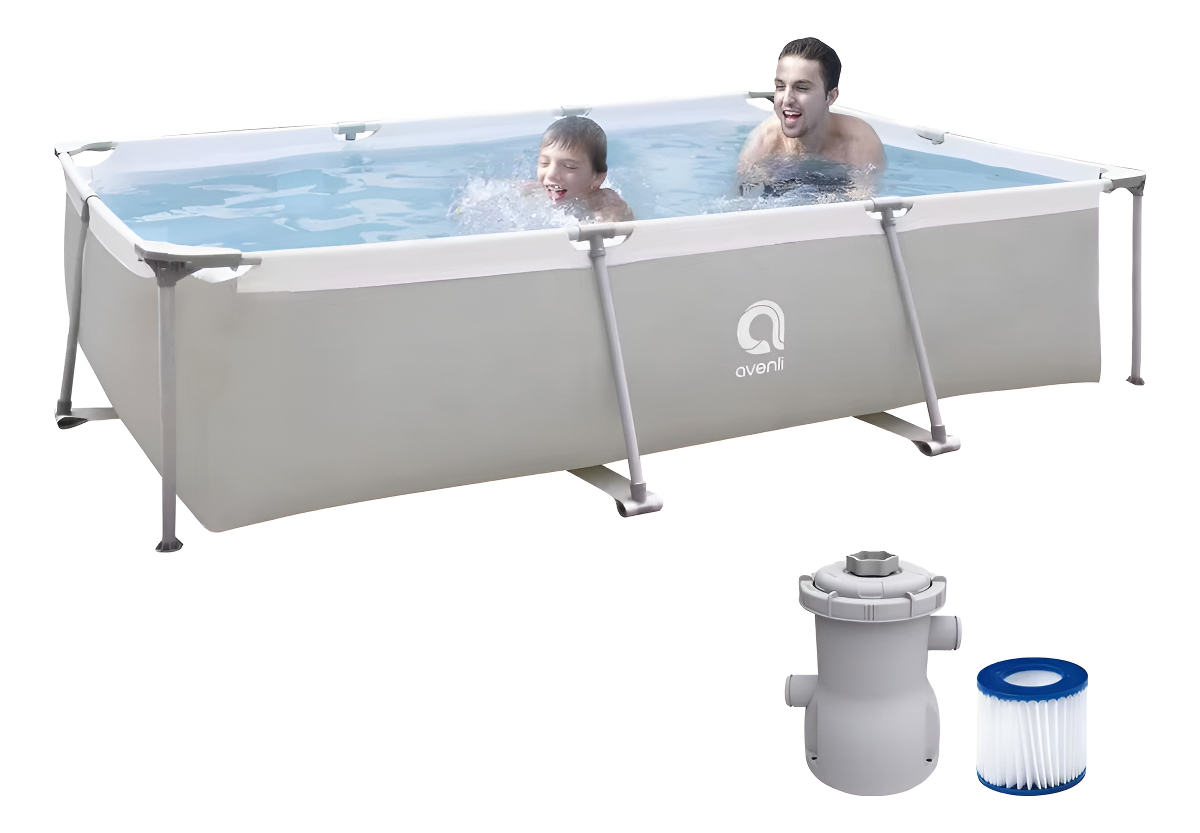 Avenli Piscina Estructural Rectangular De 3701 Litros Jilong, Color Gris Liso: imagen 1