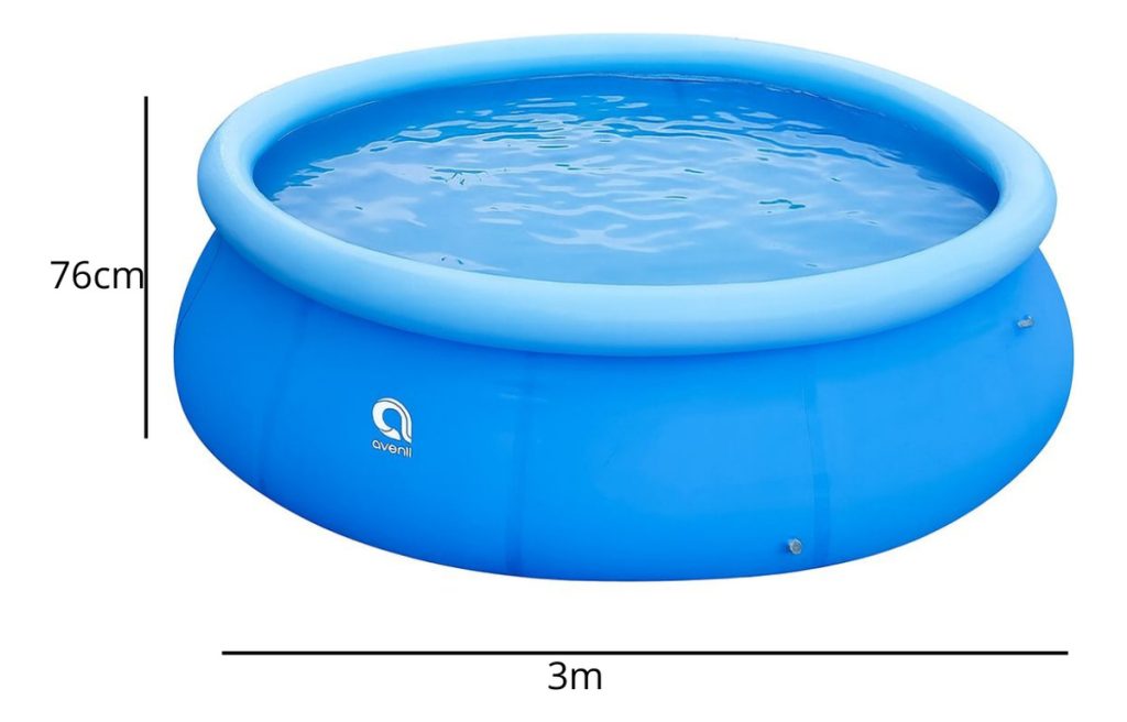 Piscina Gomón Inflable 3m X 76cm Con Bomba 3618 L Calidad
