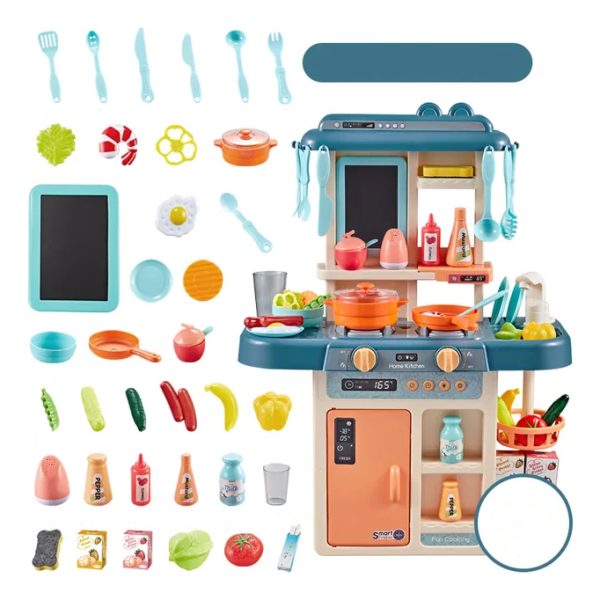 Juego Cocina Infantil Sonido Luz Canilla Agua 36 Accesorios