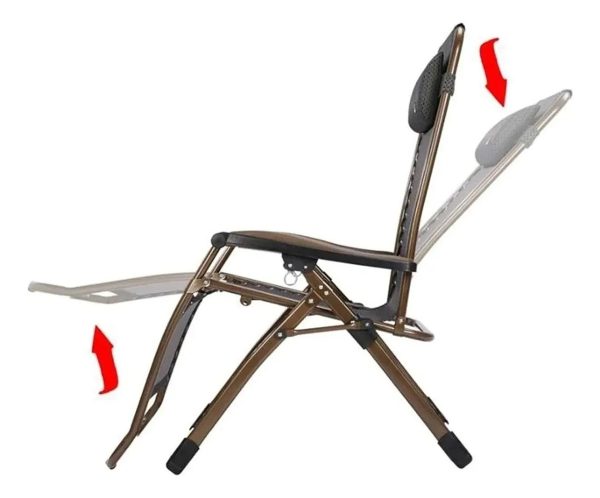 Reposera Gravedad Cero X2 Uni Silla Plegable Playa Jardin