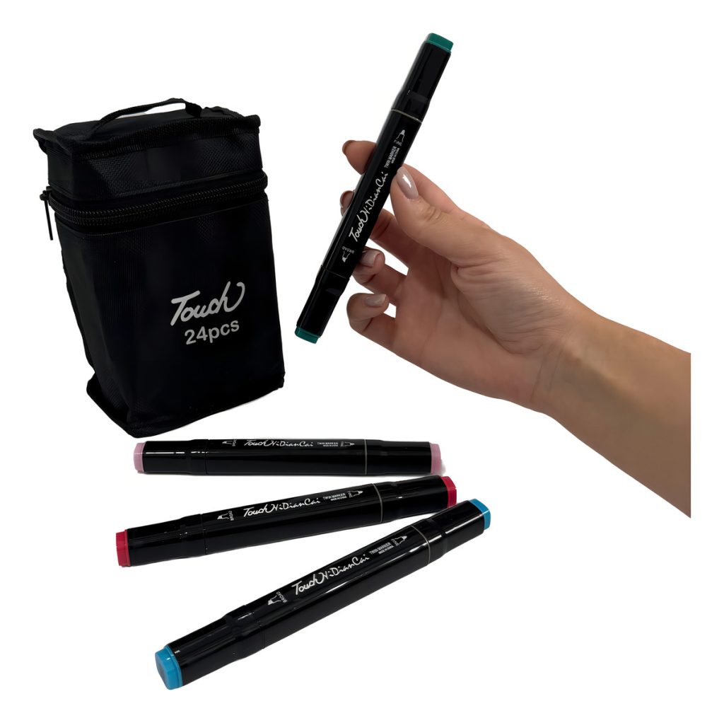 Set Marcadores 24pcs Doble Punta Rotuladores Multicolor