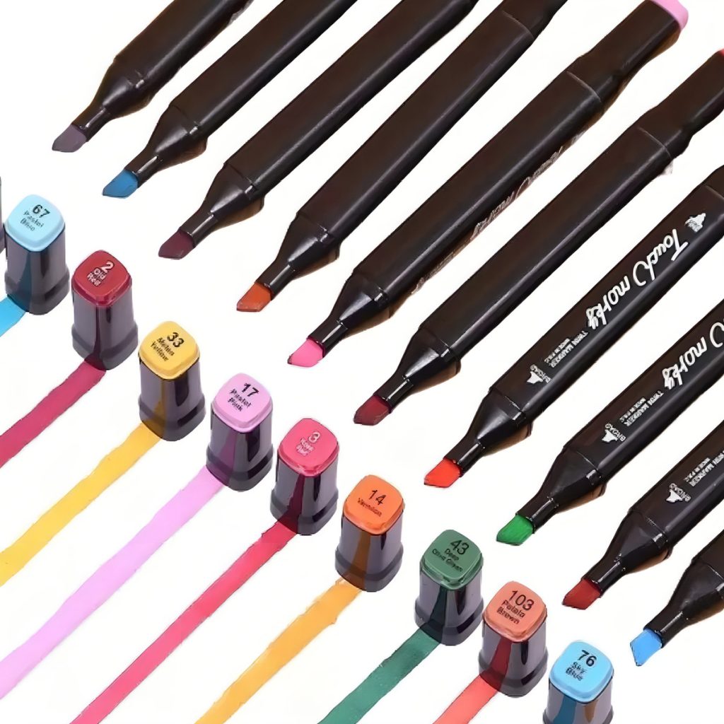 Set Marcadores 24pcs Doble Punta Rotuladores Multicolor