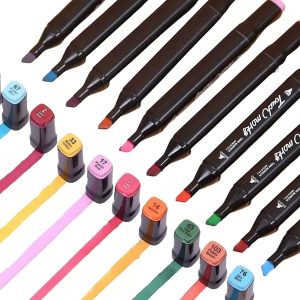 Set Marcadores 24pcs Doble Punta Rotuladores Multicolor: imagen 2