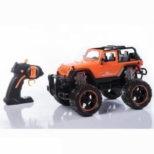 Auto A Bateria Jeep Todo Terreno 4x4 Control Luz Naranja