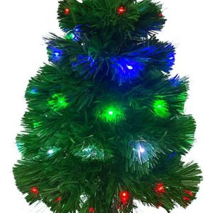 Árbol De Navidad Incluye Luces Colores Y Estrella 60cm