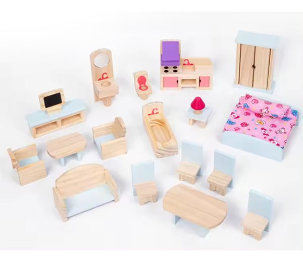Casita De Muñecas Madera Muñecas Tres Capas Infantil